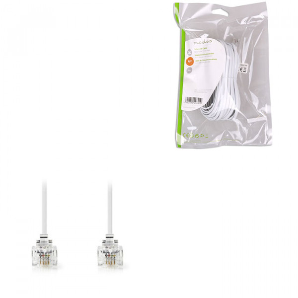 Telecom Cable RJ11 Male - RJ11 Male 10.0 m white