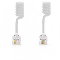 Telecom Cable RJ10 Male - RJ10 Male 2.0 m White