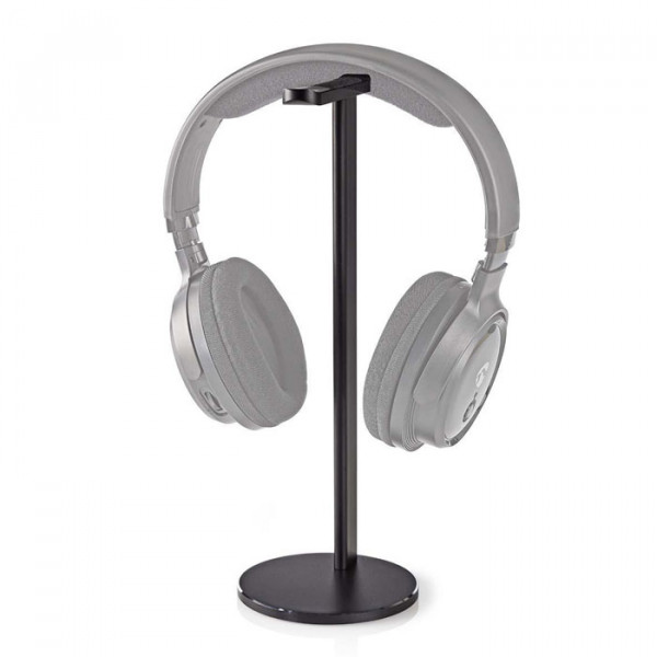 NEDIS HPST200BK - Headphones Stand Aluminium Design 98x276 mm Black
