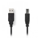 USB 2.0 Cable A Male - USB-B Male 3.0m Black