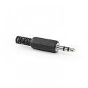 Jack Connector Stereo 3.5 mm Male 25 pieces Black