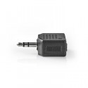 Stereo Audio Adapter 3.5 mm Male - 2x 3.5 mm Female 10 pieces Black
