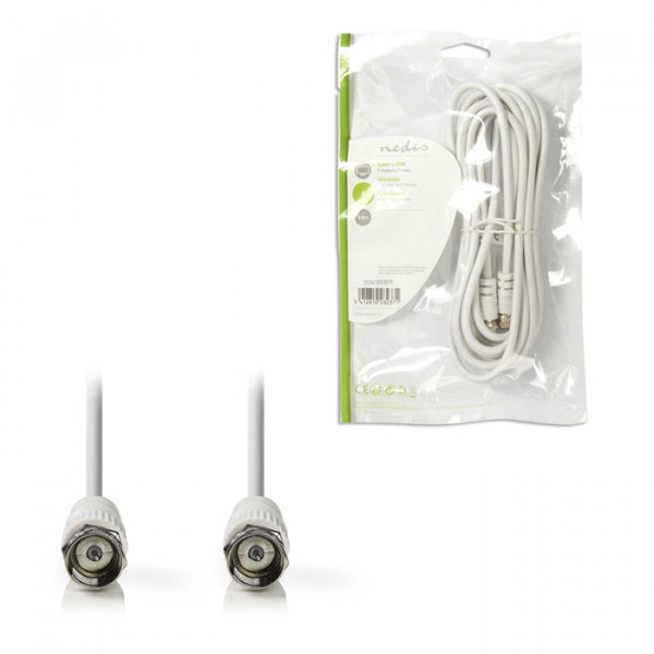 Satellite & Antenna Cable F Male - F Male 3.0 m White