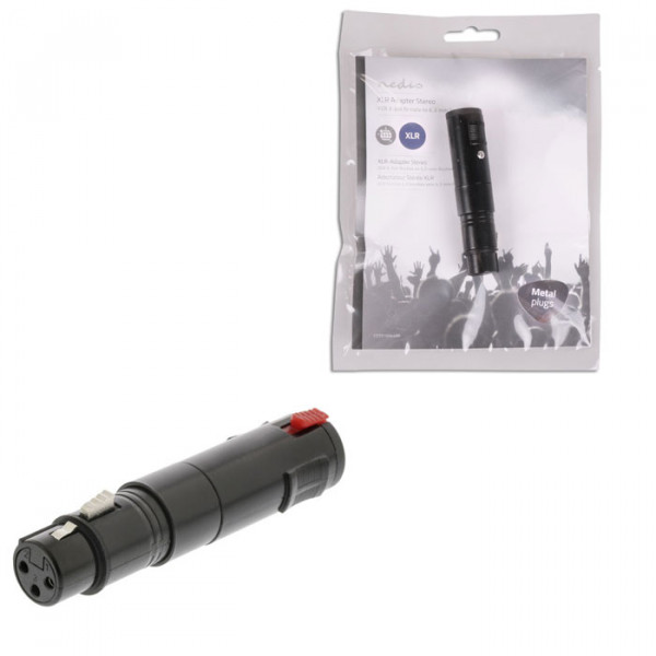 XLR Adapter Stereo XLR 3-pin Female - 6.3 mm Female Black