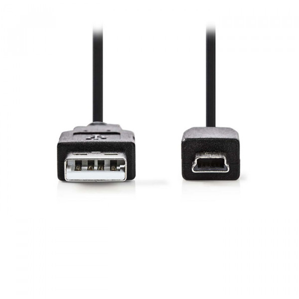 USB 2.0 Cable A Male - Mini 5-Pin Male 2.0m Black