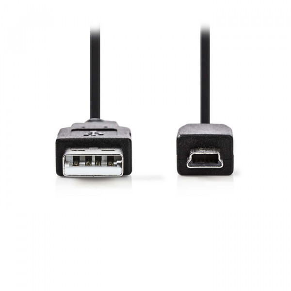 USB 2.0 Cable A Male - Mini 5-Pin Male 2.0m Black