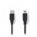 USB 2.0 Cable A Male - Mini 5-Pin Male 2.0m Black
