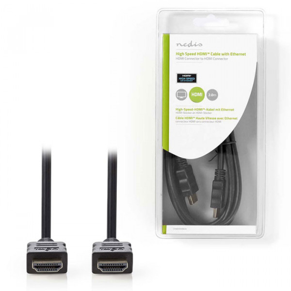 High Speed HDMI Cable with Ethernet, 2.0 m Black