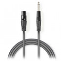 Unbalanced XLR Audio Cable XLR 3-pin Female - 6.35 mm Male 3.0 m Grey