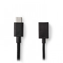 USB 3.0 Cable Type-C Male - A Female 0.15m Black
