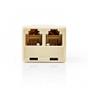 Telecom Splitter RJ11 Female - 2x RJ11 Female Ivory