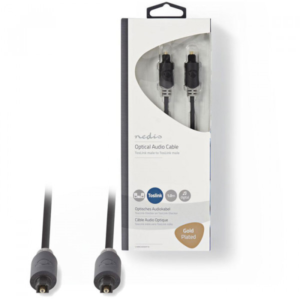 Optical Audio Cable TosLink Male - TosLink Male 1.0 m Anthracite
