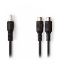 Subwoofer Cable RCA Male - 2x RCA Female 0.2 m Black