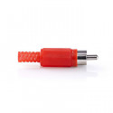 RCA Connector RCA Male 25 pieces Red