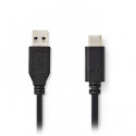 USB 3.1 Gen2 Cable USB-C Male - A Male 1.00 m Black 