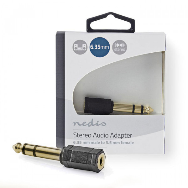 Stereo Audio Adapter 6.35 mm Male - 3.5 mm Female