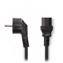 Power Cable Schuko Male Angled - IEC-320-C13 2.0 m Black