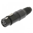 XLR Connector XLR 3-pin Female Black