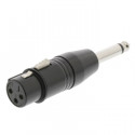 XLR Adapter Mono XLR 3-pin Female - 6.35 mm Male Black