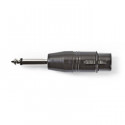 XLR Adapter Mono XLR 3-pin Female - 6.35 mm Male Black