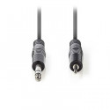 Stereo Audio Cable 6.35 mm Male - 3.5 mm Male 1.5 m Grey