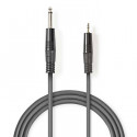 Stereo Audio Cable 6.35 mm Male - 3.5 mm Male 1.5 m Grey