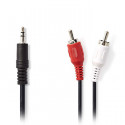 Stereo Audio Cable 3.5 mm Male - 2x RCA Male  2.0 m Black.