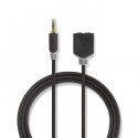 Stereo Audio Cable 3.5 mm Male - 2x 3.5 mm Female 0.2 m Anthracite