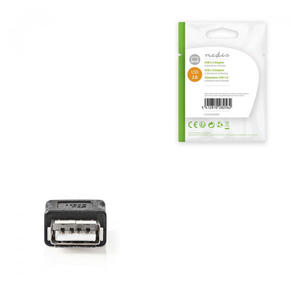 USB 2.0 Adapter A Female - A Female Black