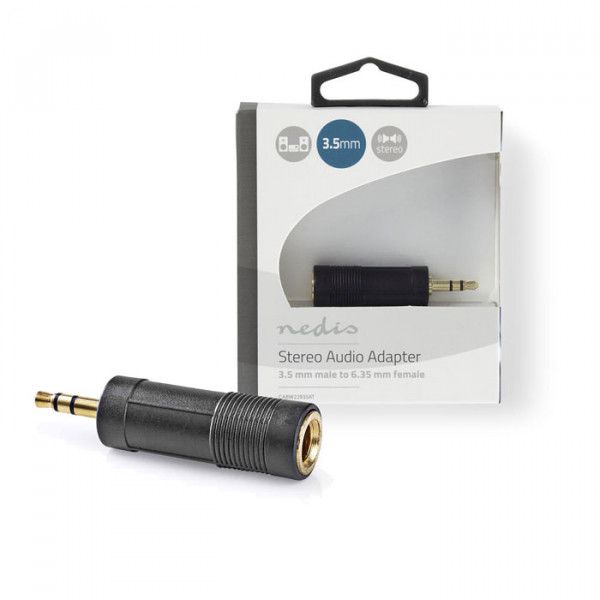 Stereo Audio Adapter 3.5 mm Male - 6.35 mm Female