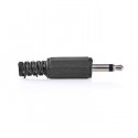 Jack Connector Mono 3.5 mm Male 25 pieces Black