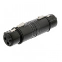 XLR Coupler XLR 3-pin Female - XLR 3-pin Female Black