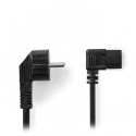 Power Cable Schuko Male Angled - IEC-320-C13 Angled 2.0 m Black