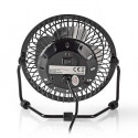 NEDIS FNDK1BK10 - Metal Mini Fan, 10cm Diameter, USB powered, Black