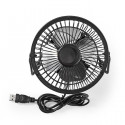 NEDIS FNDK1BK10 - Metal Mini Fan, 10cm Diameter, USB powered, Black