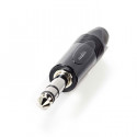 Audio Connector Stereo 6.35 mm Male Black