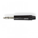 Audio Connector Stereo 6.35 mm Male Black