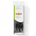 Euro Power Cable Straight Euro Male - IEC-320-C7 2.00 m Black