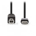 USB 2.0 Cable Type-C Male - B Male 2.0 m Black