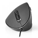 NEDIS ERGOMSWD100BK - Ergonomic Wired Mouse 3200 dpi 6-Button Black