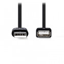 USB 2.0 Cable A Male - A Female 2.0 m Black