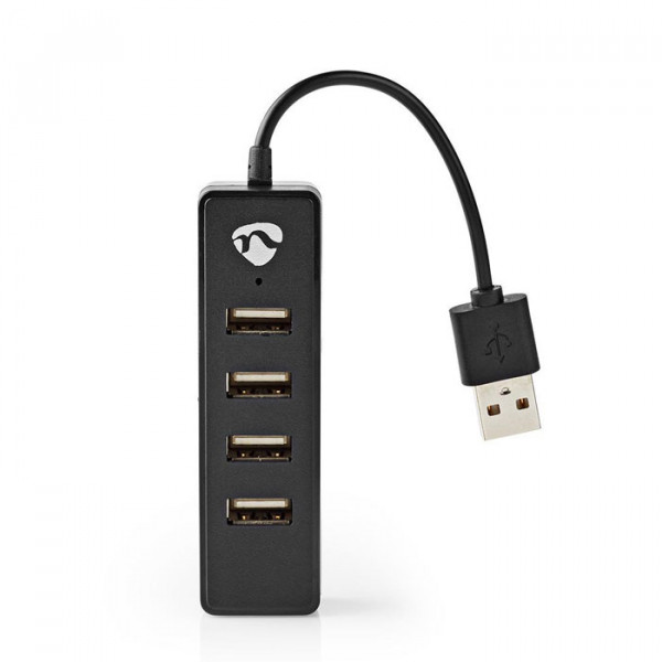 NEDIS UHUBU2420BK - USB Hub 4-Port USB 2.0 Black