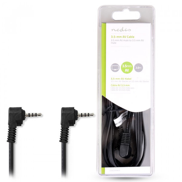 3.5 mm AV Cable 3.5 mm AV Male - 3.5 mm AV Male 2.0 m Black