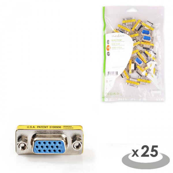 Gender Changer VGA Female - VGA Female 25 pieces Metal