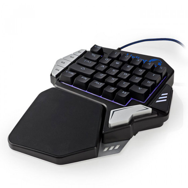 NEDIS GKBD300BK - Single-Handed Gaming Keyboard | RGB Illumination | 33 programmable keys.