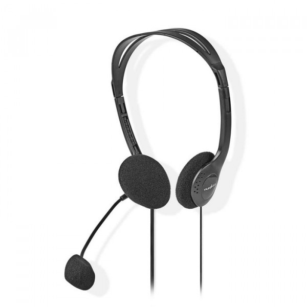 NEDIS CHST100BK - PC Headset On-Ear 2x 3.5 mm Connectors 2.0 m Black