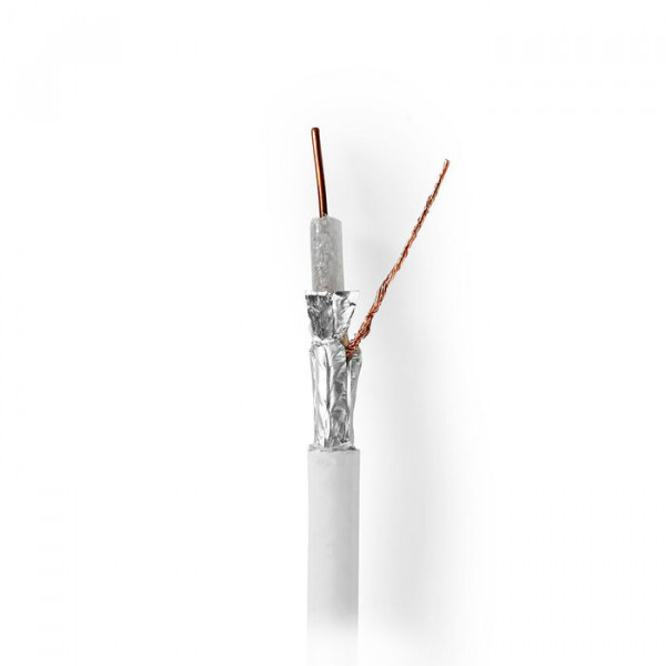 Coax Cable 4G / LTE-Proof 100 m Reel White