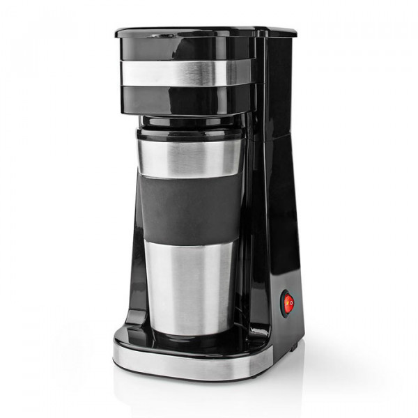 Single-Serve Coffee Maker | Double Wall Travel Mug | 0.42 L | Black.