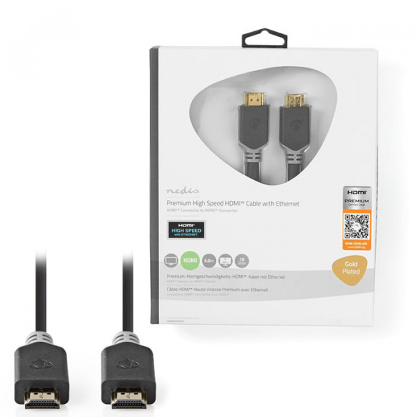 Premium High Speed HDMI™ Cable with Ethernet, 5.0m