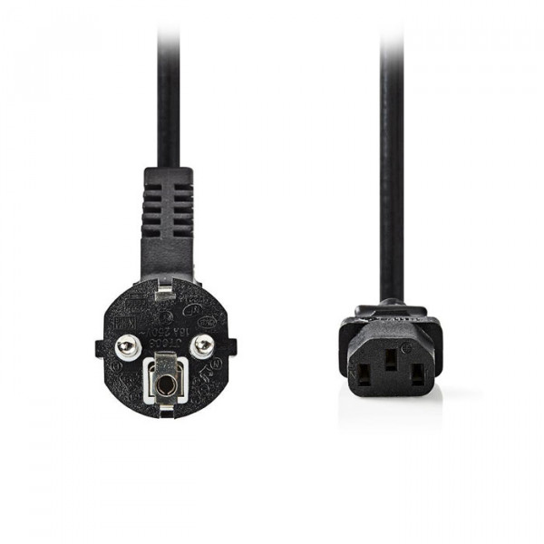 Power Cable Schuko Male IEC-320-C13 2.0 m Black